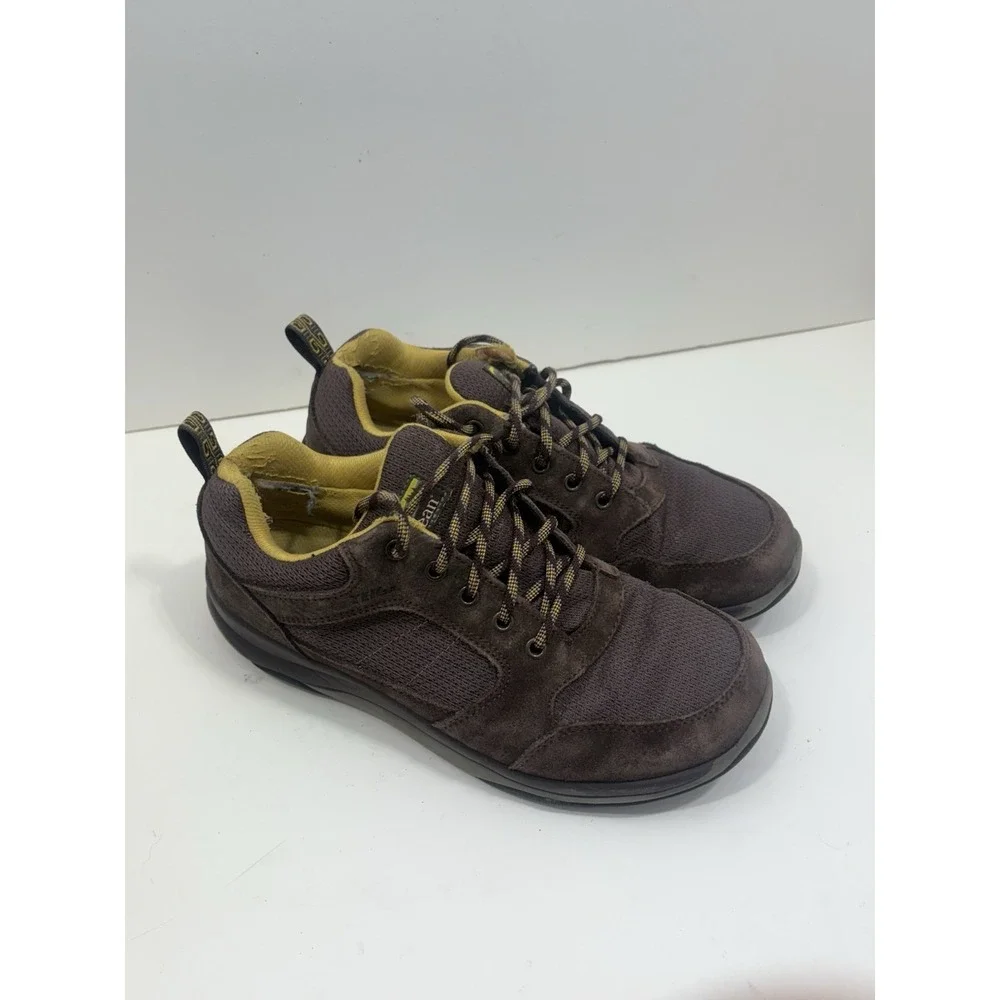 LL Bean Men's Size 8.5 M Snow Sneaker 5 Brown Suede Winter Boots Waterproof
